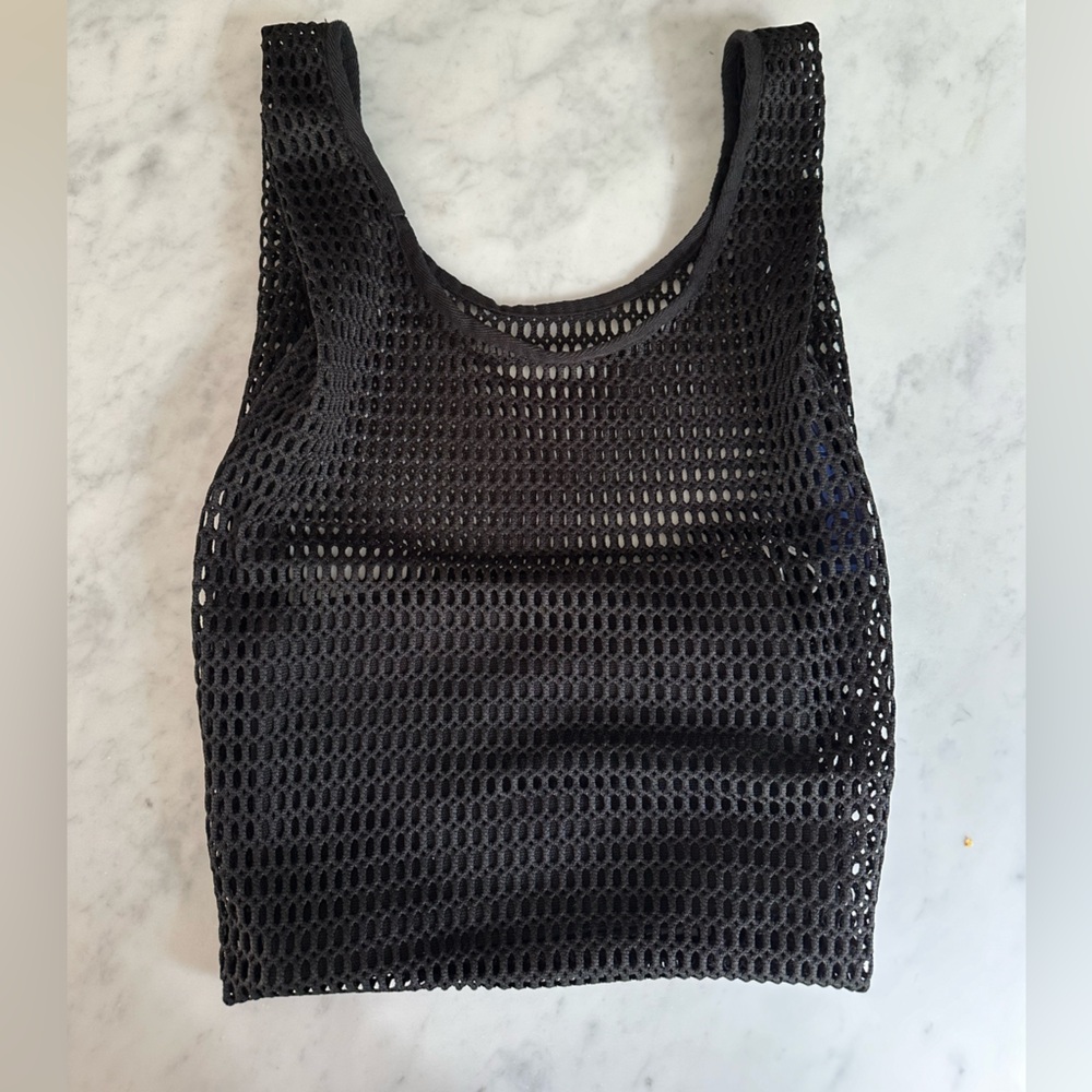NWT- Black Net Baggu with a matching canvas pouch